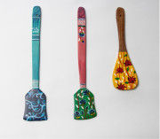 Vistosa Hand Painted Wooden spatula Wall Hangings -Set of 3(#2318) - Getkraft.com