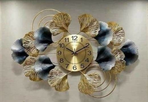 FunkyTradition 3D Peacock Feather Open Wall Clock, Wall Watch, Wall De