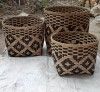 Bamboo Storage Basket Set Of Three(#2374)-thumb-1