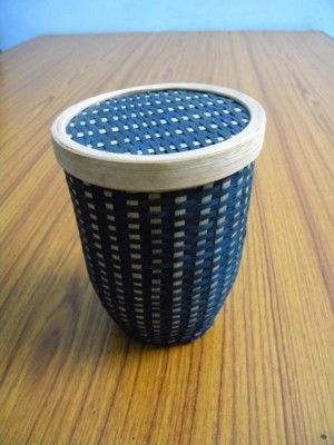 Bamboo Capsule Container - Blue(#2377)-gallery-0