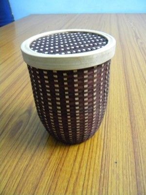 Bamboo Capsule Container - Brown(#2378)-gallery-0