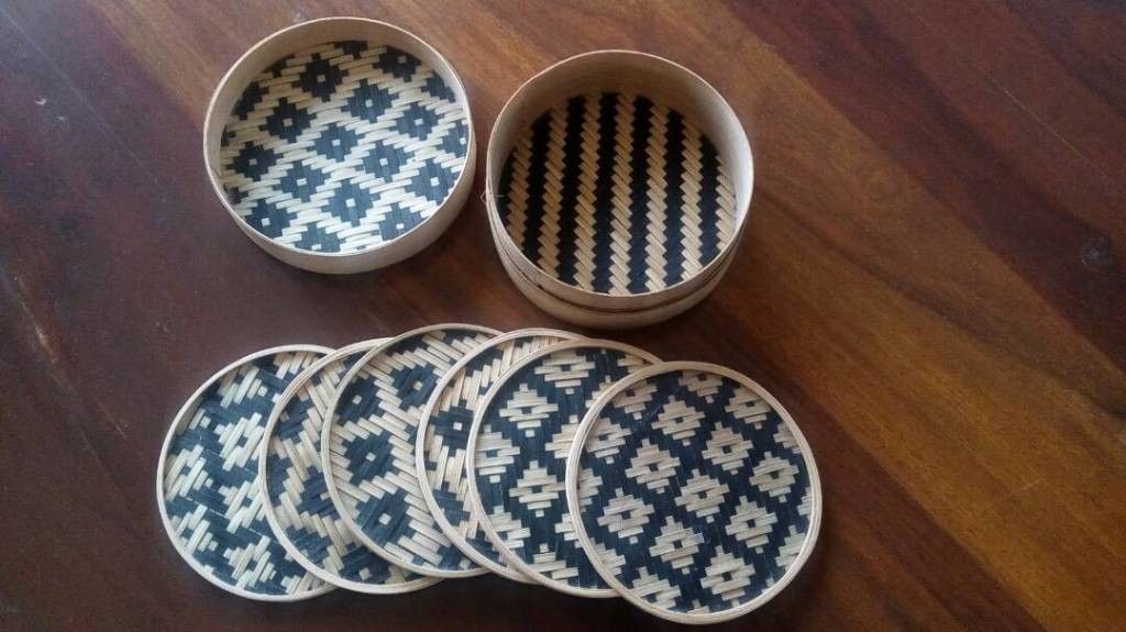 Bamboo Coaster with Box(#2382)-gallery-0
