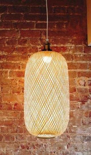 Bamboo Cylindrical Long Lamp(#2387)-gallery-0