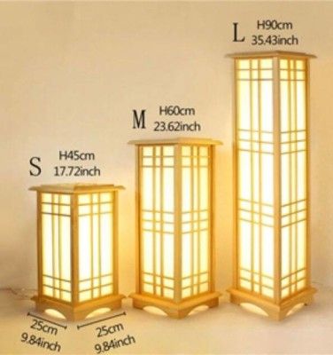 Bamboo Rectangular Lamps Set of 3(#2389)-gallery-0