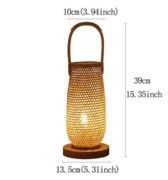 Bamboo Table Lamp With Handle Small Style 111(#2390) - Getkraft.com