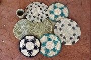 Natural Grass Wall Decor plate Pattern 4 (Set of 5)(#2393) - Getkraft.com