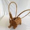 Wicker Elephant Bag(#2414)-thumb-0