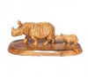 Wooden Rhino with Baby(#252) - Getkraft.com