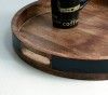 Shade of Black Round Wooden Serving Tray in Mango Wood-14 Diameter(#2639)-thumb-1