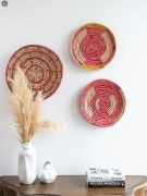 Handwoven Sabai Wall Baskets(#2832) - Getkraft.com