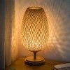 Oval shape bamboo stand lamp(#2874)-thumb-0