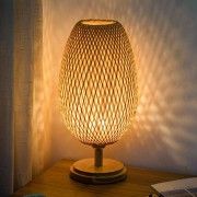 Oval shape bamboo stand lamp(#2874) - Getkraft.com