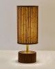 Modern cylindrical shaped bamboo table lamp(#2885)-thumb-0