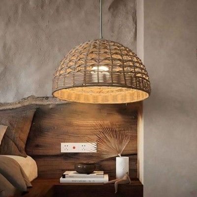 Modern artistic rattan hanging lampshade(#2890)-gallery-0