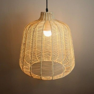 Rattan modern wicker hanging lampshade(#2892)-gallery-0