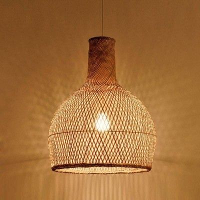 Bamboo wicker hanging lampshade(#2895)-gallery-0