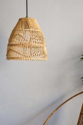 Rattan wicker hanging lampshade(#2904)-gallery-0