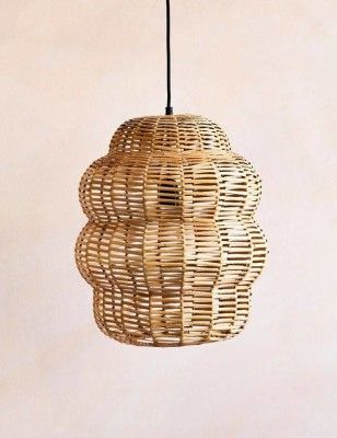 Trendy rattan wicker hanging lampshade(#2909)-gallery-0