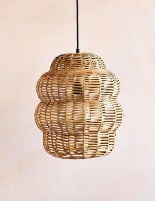 Trendy rattan wicker hanging lampshade(#2909)-gallery-0