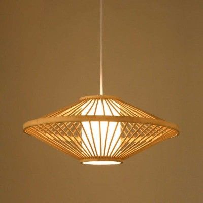 Modern bamboo wicker pendant hanging lampshade(#2939)-gallery-0