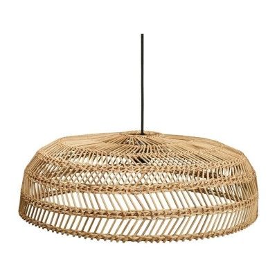 High quality semi-circular Rattan wicker hanging lampshade(#2942)-gallery-0