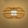 Modern bamboo wicker hanging pendant lampshade(#2943) - Getkraft.com