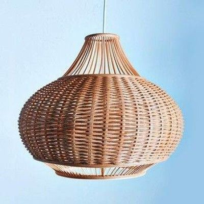 Modern onion shaped Rattan wicker hanging lampshade(#2944)-gallery-0