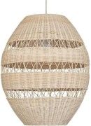 Rattan extra large oval shaped wicker hanging lampshade(#2962) - Getkraft.com