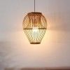 Attractive oval shaped hanging bamboo lamp(#2979)-thumb-0