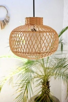 Rattan circular shaped wicker hanging lampshade(#3009)-gallery-0