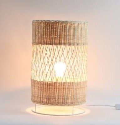 Rattan attractive cylindrical shaped wicker hanging lampshade(#3012)-gallery-0