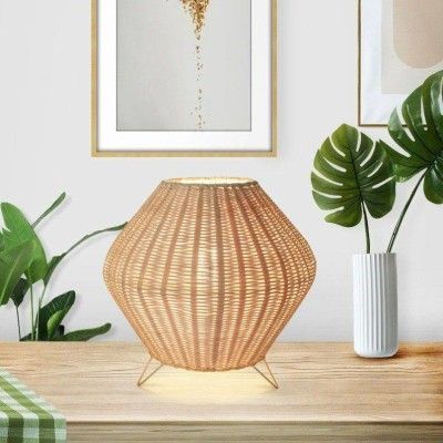 Modern high quality attractive wicker table lampshade(#3015)-gallery-0