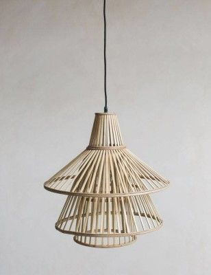 Bamboo three tier wicker hanging lampshade(#3020)-gallery-0