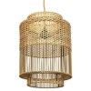 Rattan high quality cylindrical shaped wicker hanging lampshade(#3022) - Getkraft.com