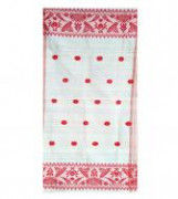 Assamese Gamosa with imprinted Flowers(#304) - Getkraft.com