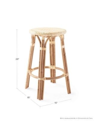 Attractive cane rattan modern stool(#3066)-gallery-0