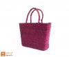 Natural Straw Handmade Purple Shoulder Bag(#377)-thumb-2