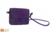 Natural Eco friendly Straw Handmade Dark Blue Clutch Purse(#380) - Getkraft.com