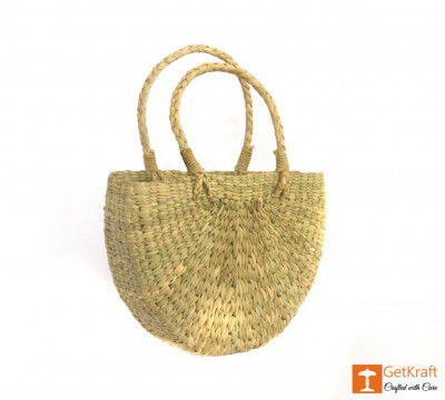 Natural Straw U- Bag Small(#388)-gallery-0