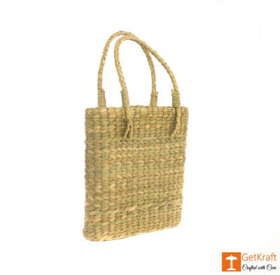 Natural Straw Handmade Slim and Small Bag(#389)-gallery-0