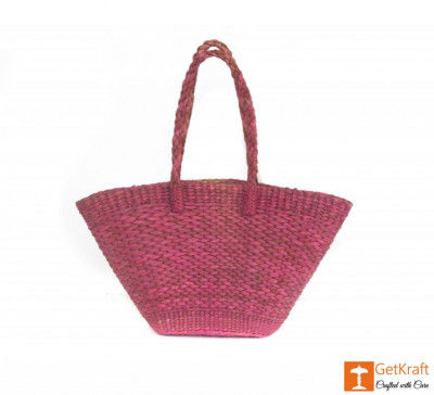 Natural Straw Handmade Oval Bag(#395)-gallery-0