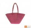 Natural Straw Handmade Oval Bag(#395)-thumb-0