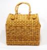 Natural Straw Grass Handmade Picnic Basket(#397)-thumb-4