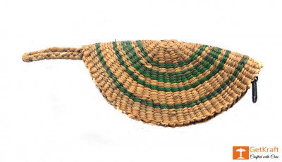 Natural Straw Small Handmade Clutch(#406)-gallery-0