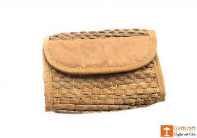 Natural Straw Unisex Handmade Purse Clutch Wallet(#407)-gallery-0