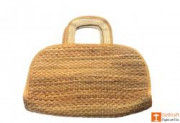 Natural Straw Handmade Bowler Bag(#413) - Getkraft.com