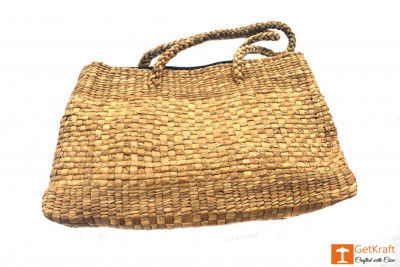 Natural Straw Handmade Hobo Bag(#414)-gallery-0