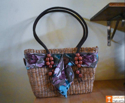 Natural Straw Designer Tote Bag(#420)-gallery-0