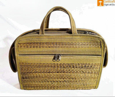 Natural Straw Handmade Messenger Bag(#425)-gallery-0