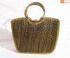 Natural Straw Handmade Large U-bag(#426)-thumb-4